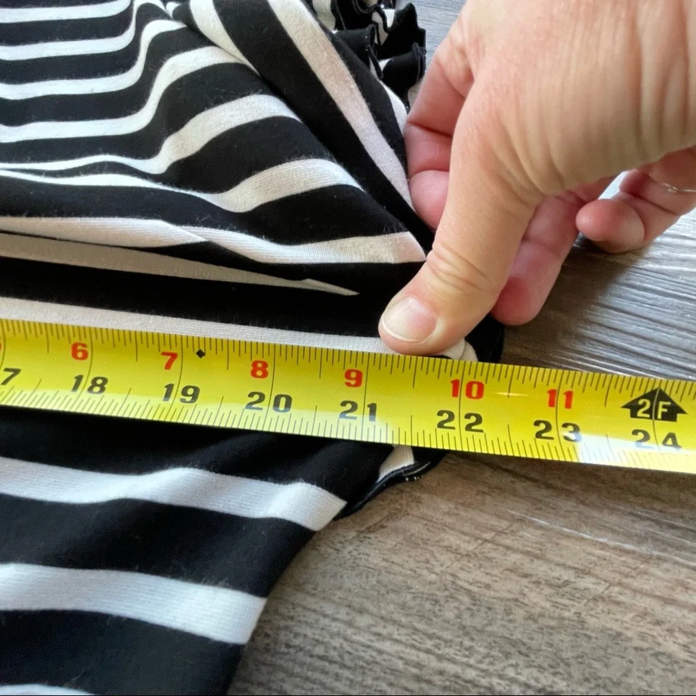 kate spade Black and White Striped Midi Dress